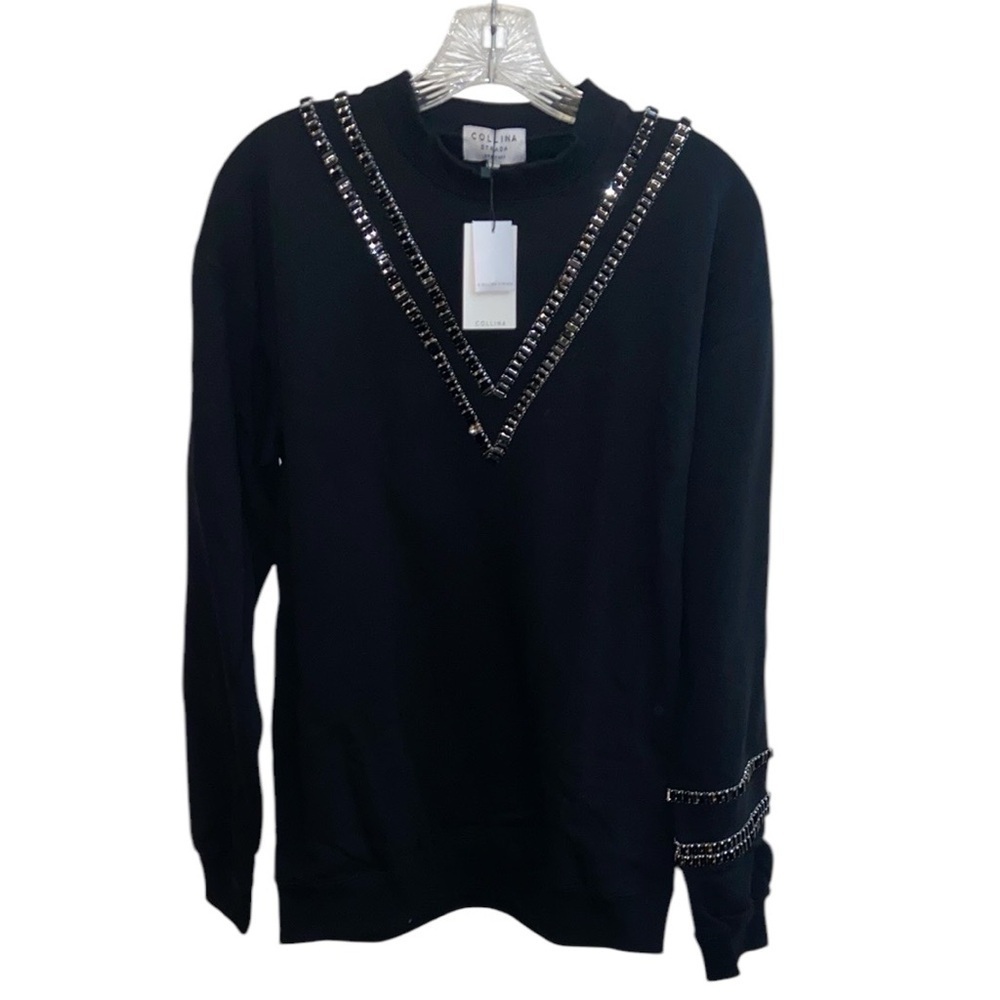 NWT Collina Strada Back Sweater with Embellishments size XS - Picture 2 of 7